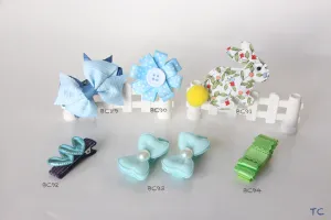 蓝色和绿色婴儿发夹 (BC89-BC94)