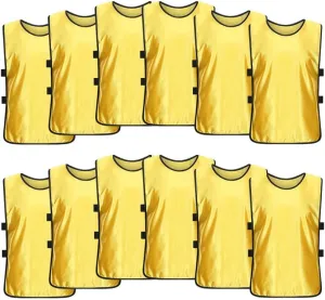 12 Pack Scrimmage Training Vest, Sports Pinnies, Practice Jerseys, Practice Vest for Adult Youth Kids.