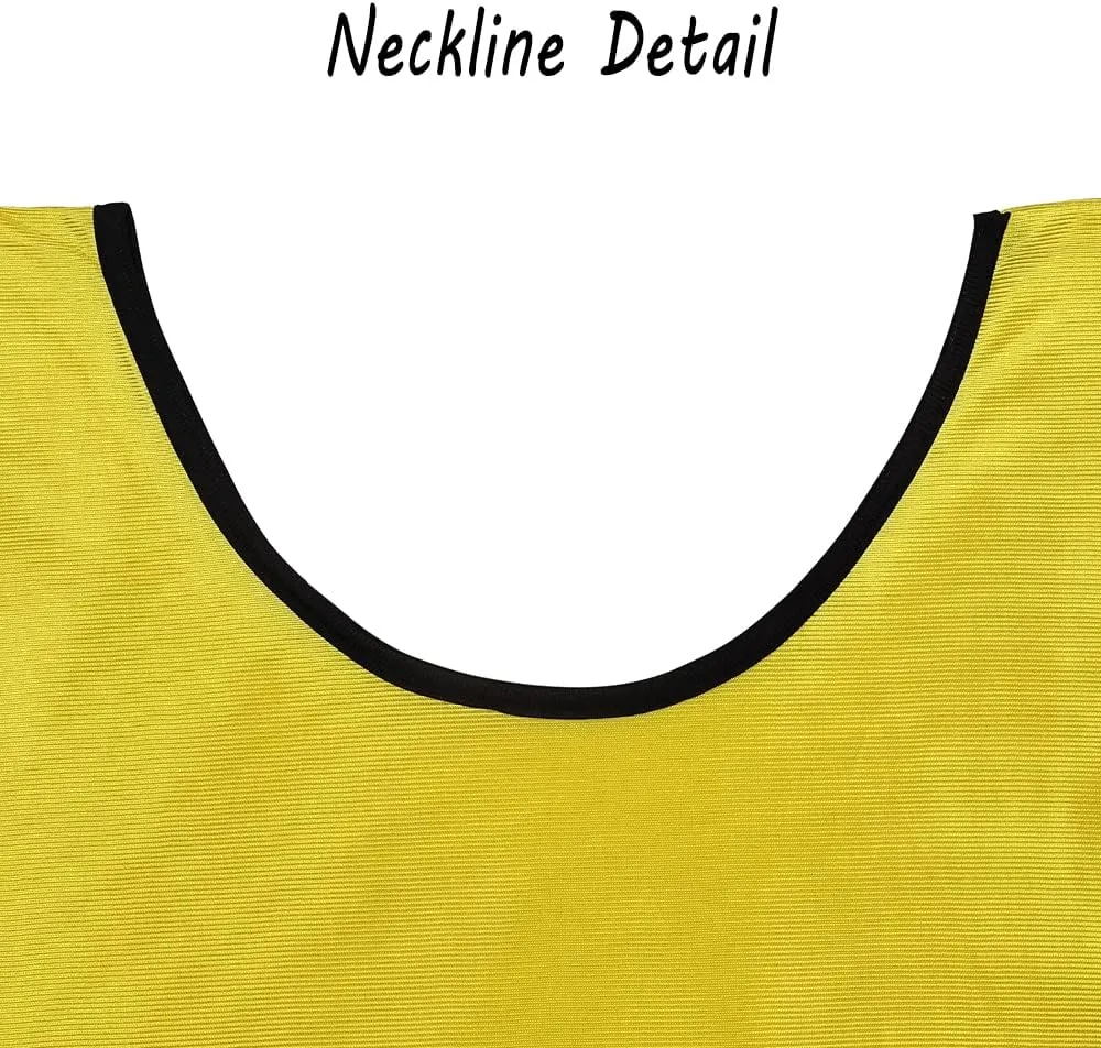 12 Pack Scrimmage Training Vest, Sports Pinnies, Practice Jerseys, Practice Vest for Adult Youth Kids.