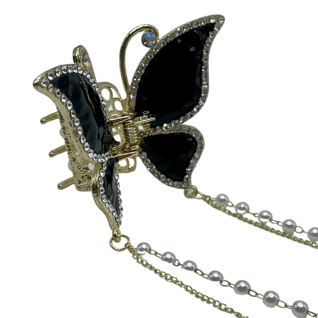 1" Bling Butterfly Jaw Clip Pack of 2