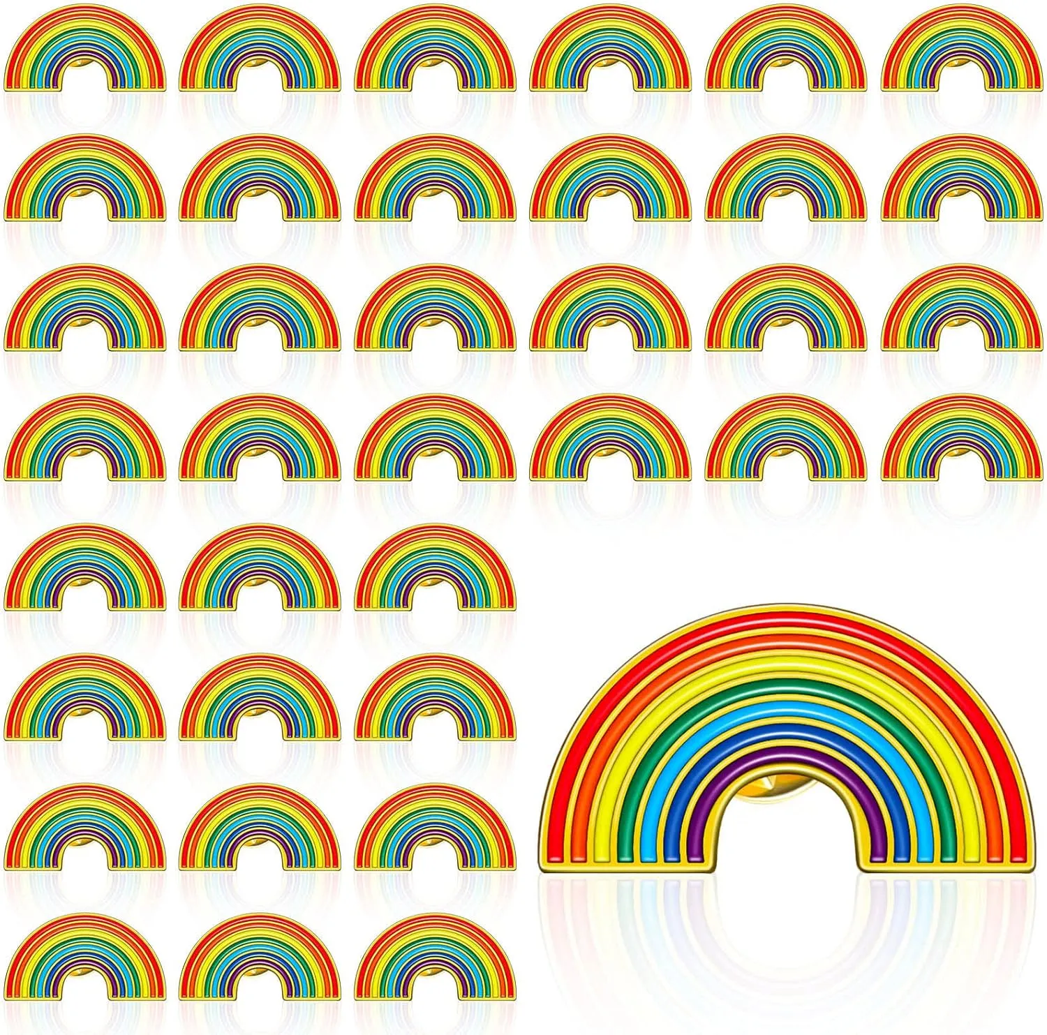 36 Pieces Rainbow Pins Pride LGBT Lapel Pins Pride Rainbow Brooch Pins for Pride Month Accessories Decor LGBT Event Decoration