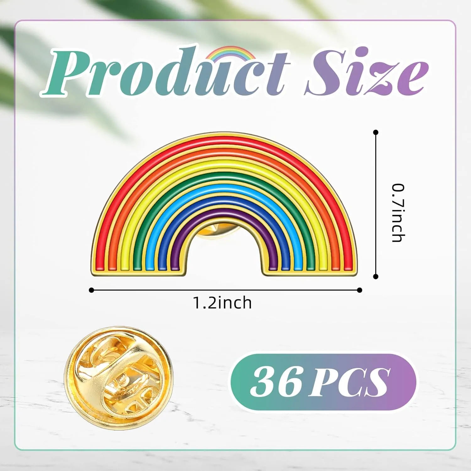 36 Pieces Rainbow Pins Pride LGBT Lapel Pins Pride Rainbow Brooch Pins for Pride Month Accessories Decor LGBT Event Decoration