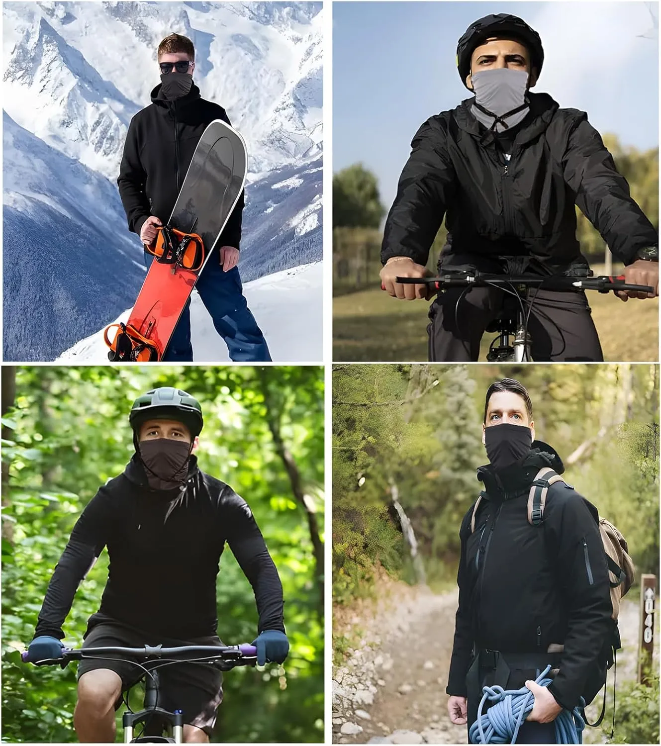 4-Pack Balaclava Outdoor Bike Riding Headgear Motorcycle Face Mask Ski Hat