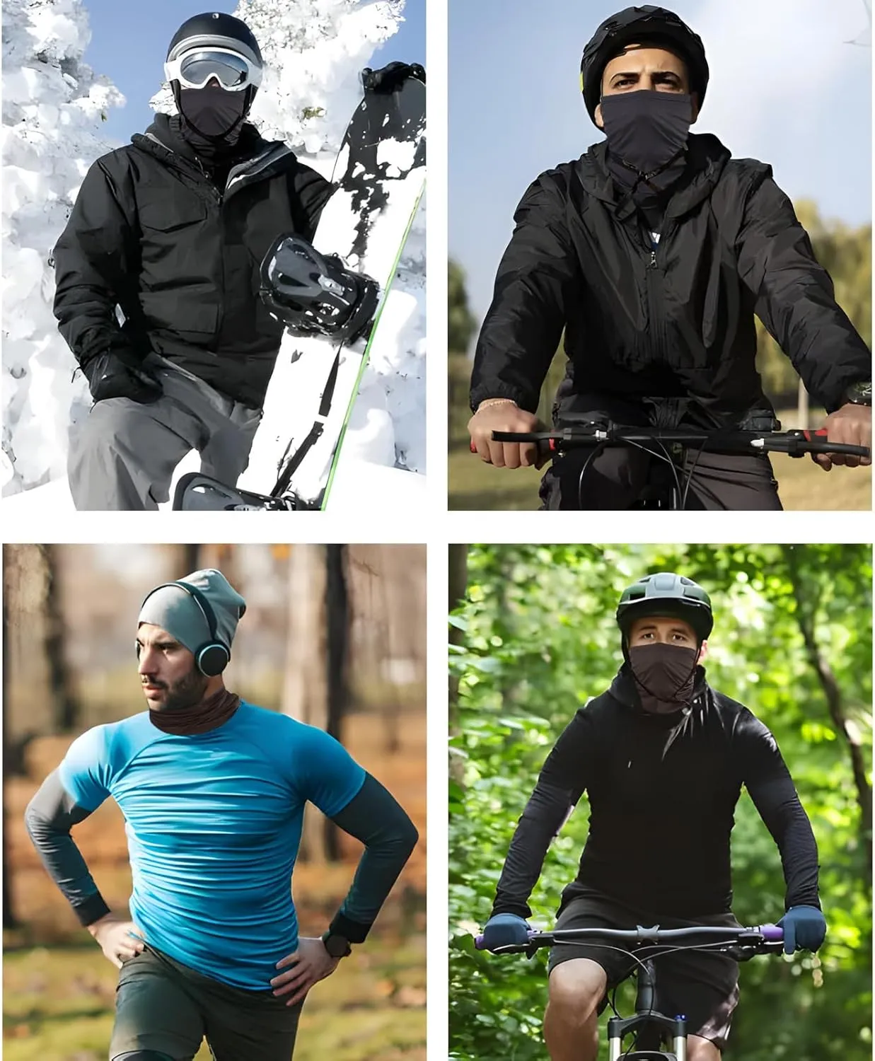 4-Pack Balaclava Outdoor Bike Riding Headgear Motorcycle Face Mask Ski Hat