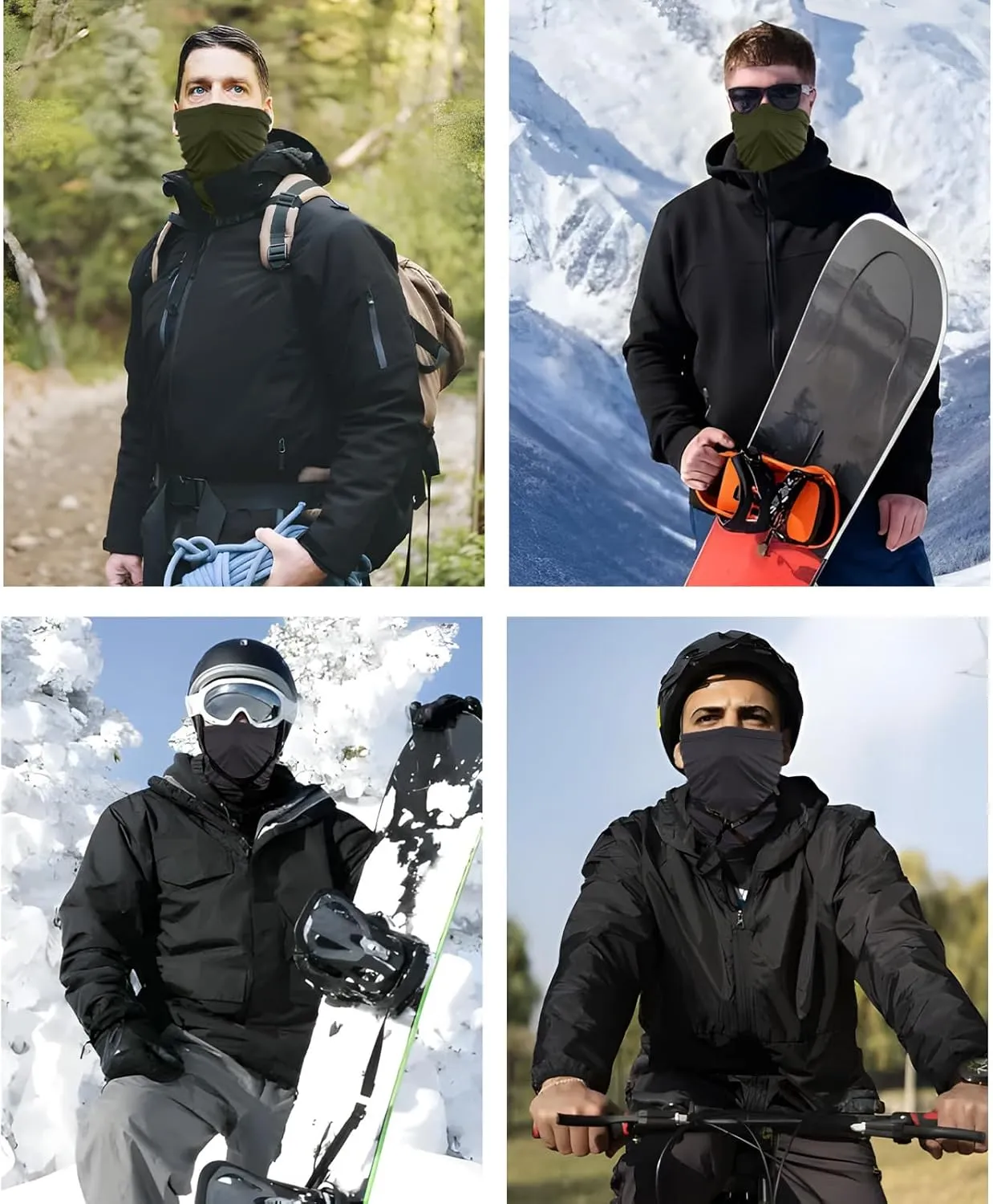 4-Pack Balaclava Outdoor Bike Riding Headgear Motorcycle Face Mask Ski Hat