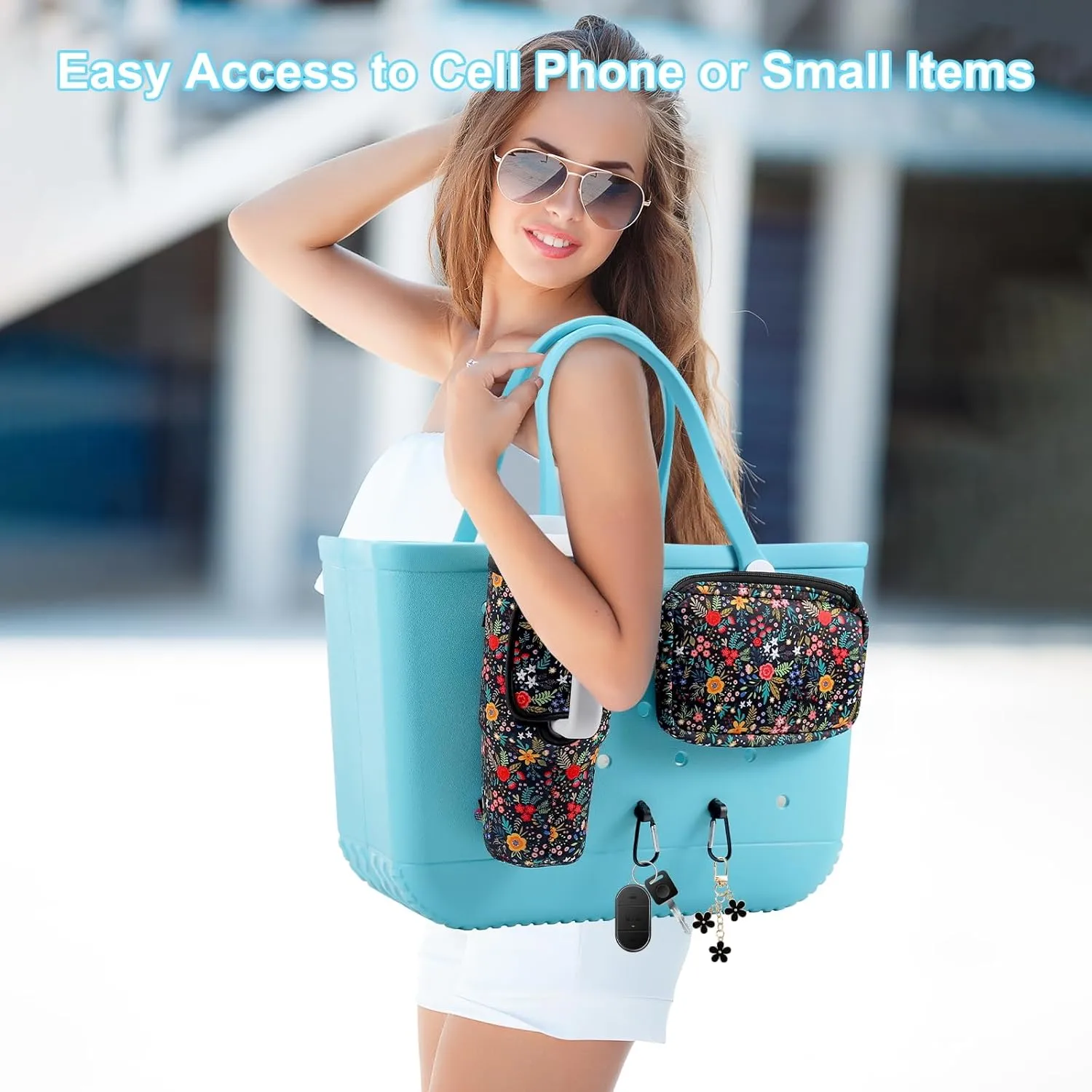 4PCS Organizer Holder for Bogg Bag, Accessories for Bogg Bags, Phone & Cup Holder compatible with Bogg Bag Original