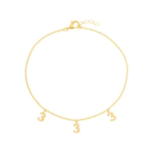 Angel Number Anklet Angel Number Anklet