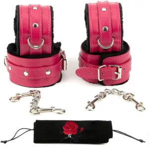 Ankle Wrist Cuffs Leather Padded Straps D-Ring Glute Kickback for Cable Machine, Ideal for Ankle Cuff Leather Cuffs Fluffy Adjustable Wrist Ankle Straps Bedroom Leather Strap