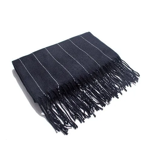 Autumn and winter British style stripe tassel the new hot women's elegant generous simple temperament noble elegant scarf