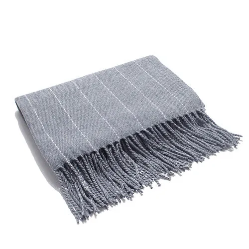 Autumn and winter British style stripe tassel the new hot women's elegant generous simple temperament noble elegant scarf