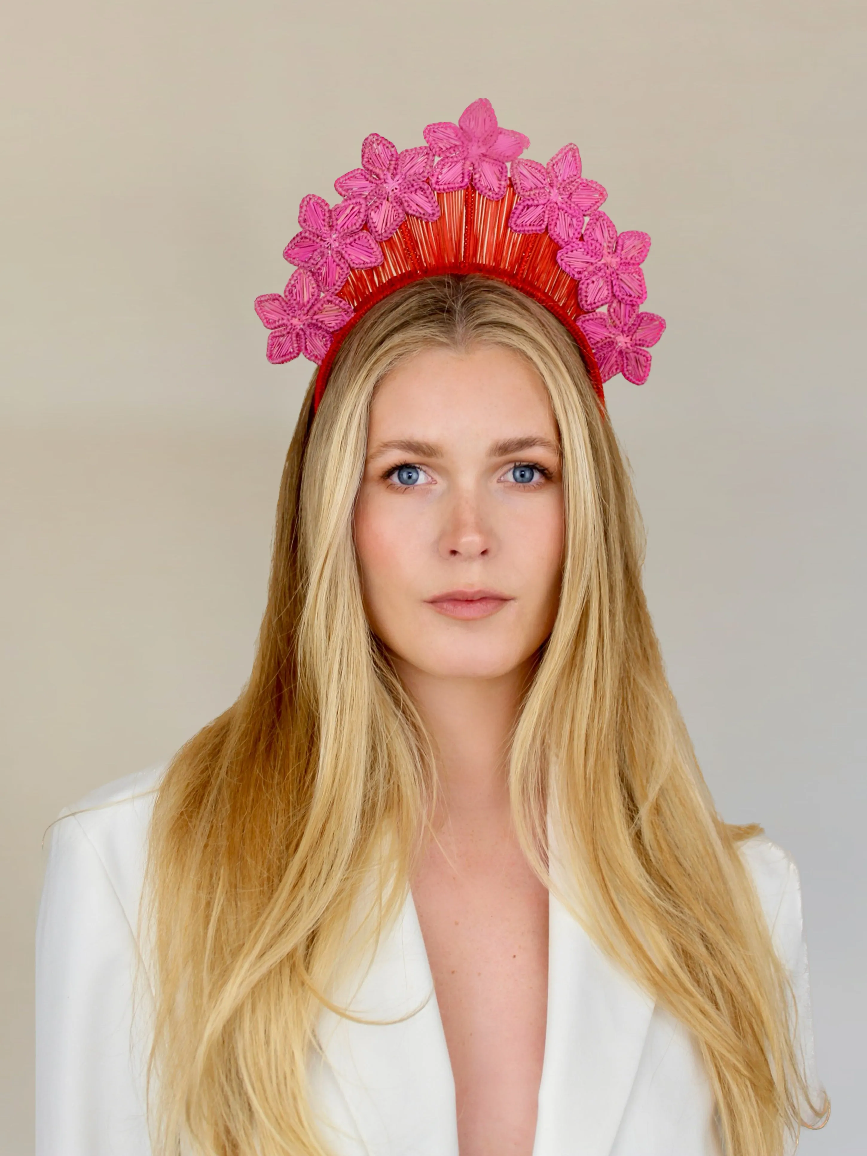Begonia headpiece pink