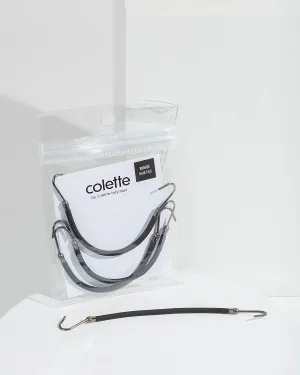 Black 4 Pack Bungee Hair Ties