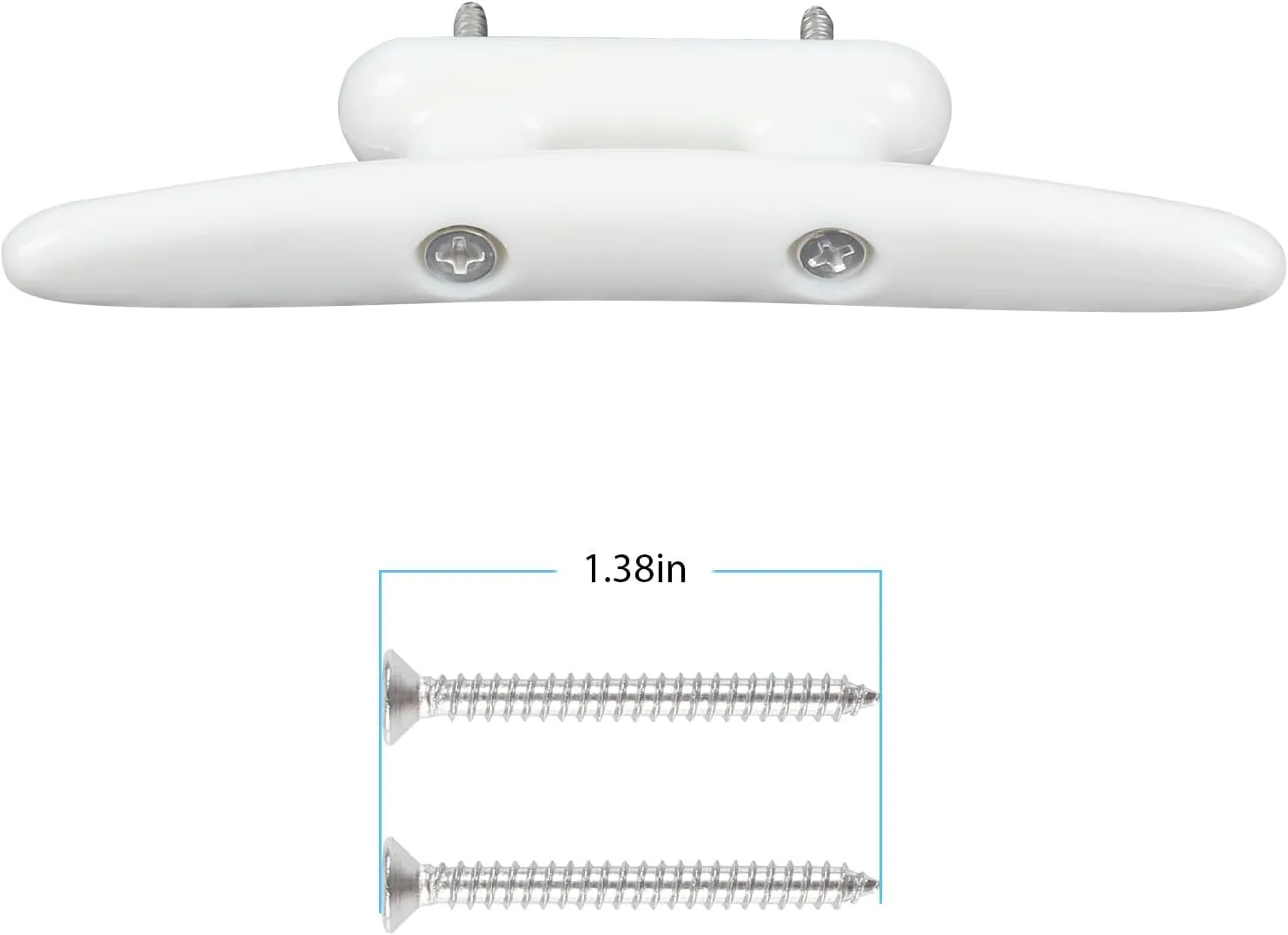 Boat Cleats 4inch/5inch/6inch/8inch/10inch, High Impact Black Nylon Dock Cleats,Boat Dock Cleat Rope Cleat with Screws, Perfect for Marine, Deck, Nautical Decor/Home Decor (4,6 Pack)