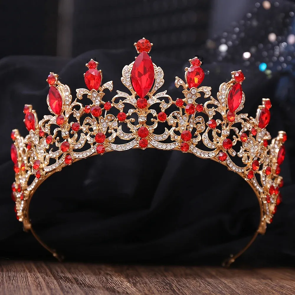 Crystal Rhinestone Tiara Crown Hair Accessory for Women