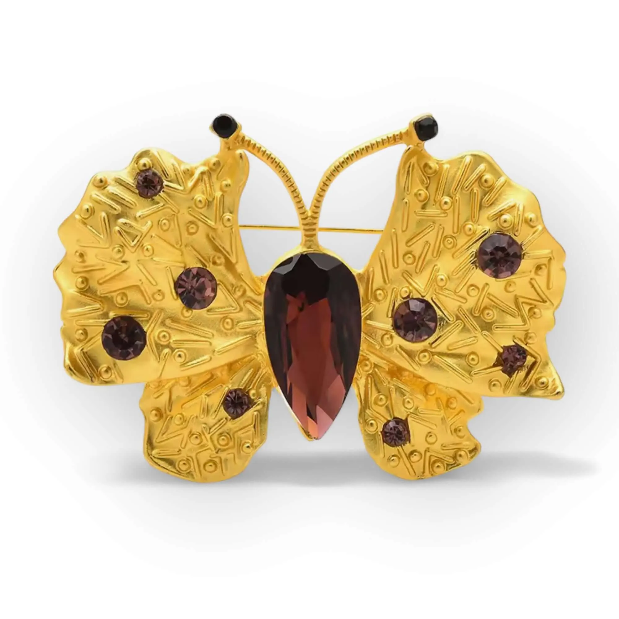 Crystal Set Butterfly Brooch