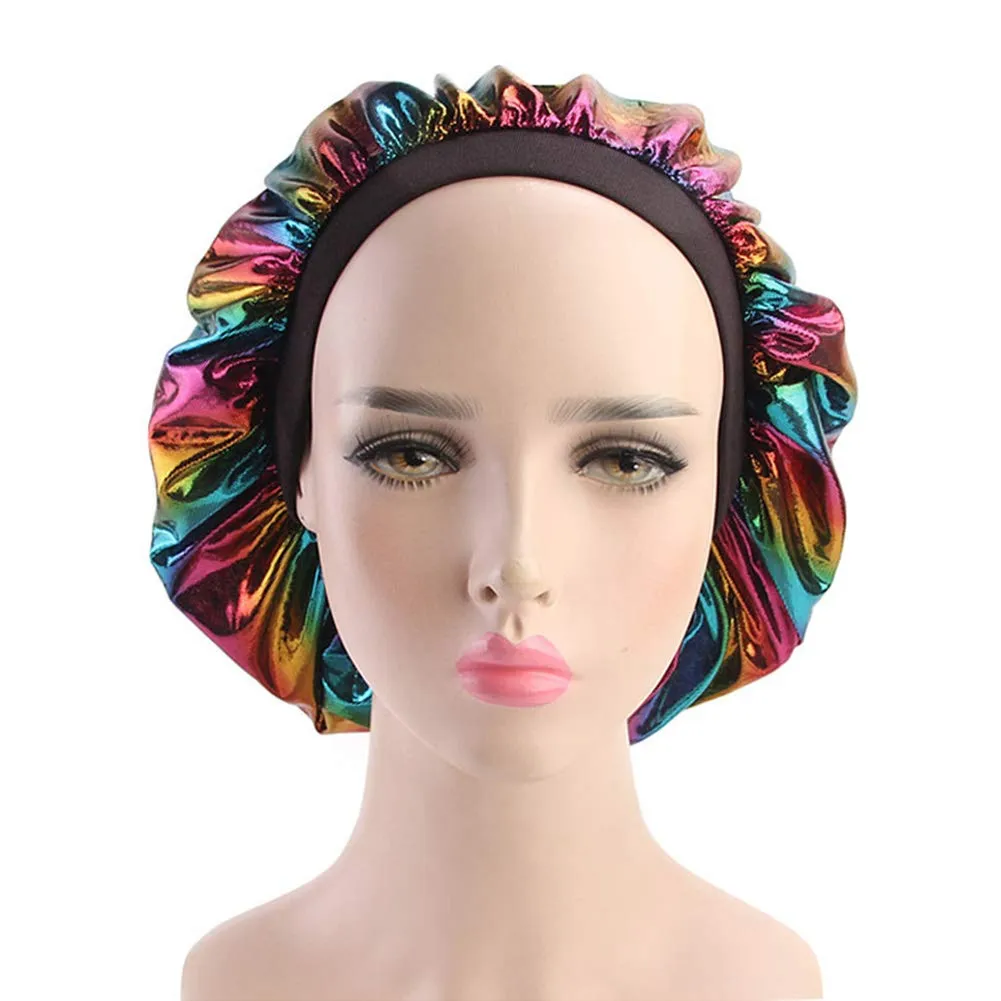 Durags and Bonnets 2pcs/Set for Men Women 360 Wave, Long Tail Silky Doo rag and Turban Sleep Cap