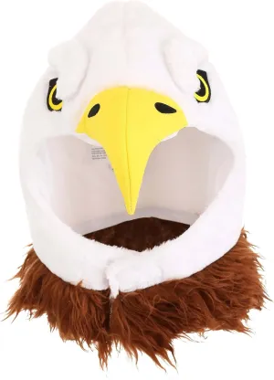 Eagle Hood Costume Accessory - Foam and Plush Headpiece with Hook and Loop Fastener