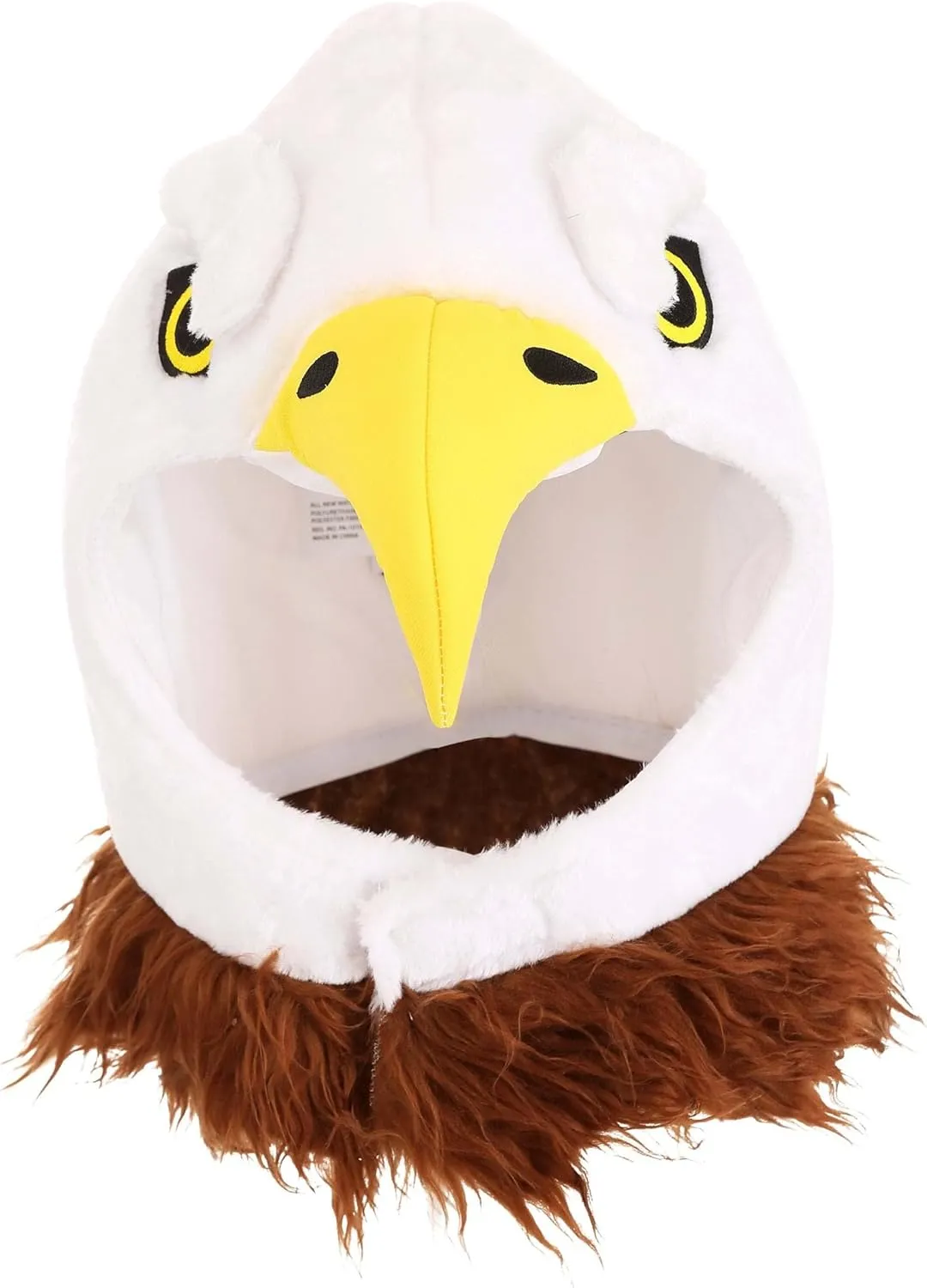Eagle Hood Costume Accessory - Foam and Plush Headpiece with Hook and Loop Fastener