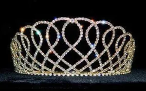 Elizabethian Lace Gold Rhinestone Tiara