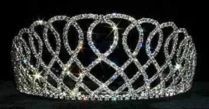 Elizabethian Lace Silver Rhinestone Tiara