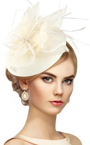 Flower Derby Attire Hat - 1920 50s Kentucky High Tea Party Hats with Hair Clip 2025 Fascinator for Women