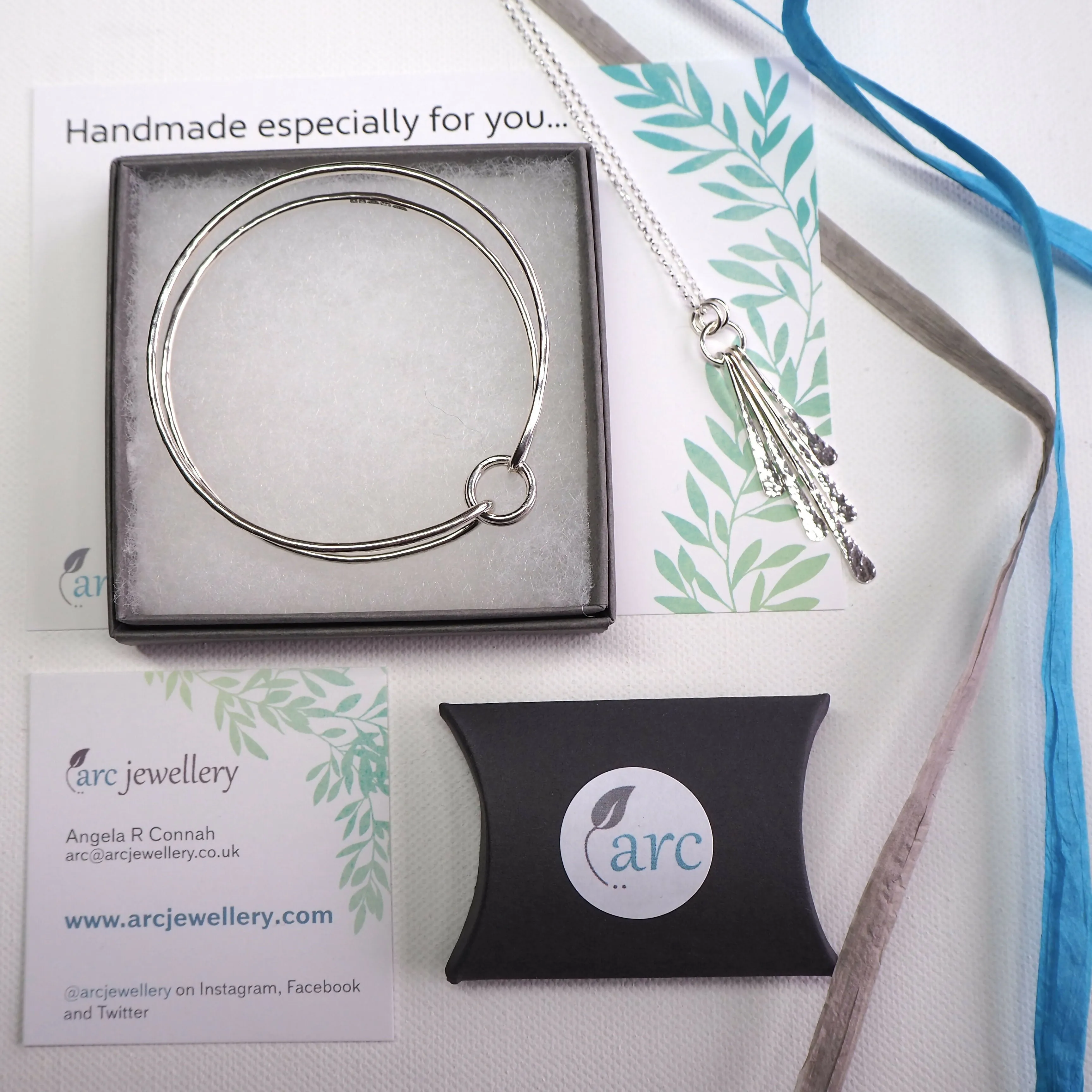 Fused Silver Pendant Necklace