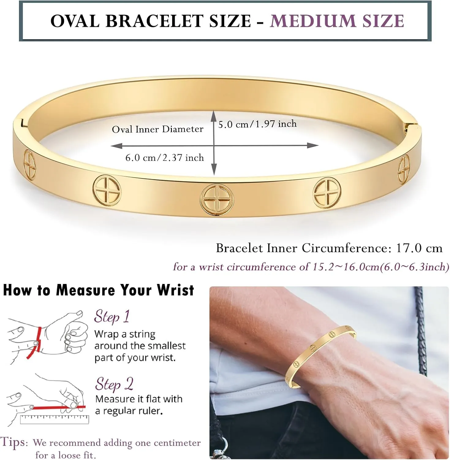 Gold Bracelets for Women Friendship Love Bangle Bracelets Cubic Zirconia Stainless Steel Bracelet Jewelry Birthday Gifts for Women Stocking Stuffers