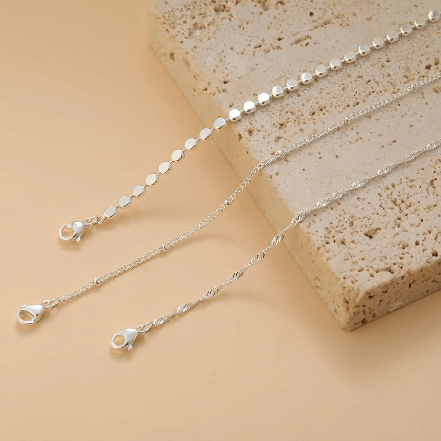 Gold Silver Ankle Bracelets for Women 14K Gold Plated Anklets for Women Waterproof Cuban Link Chain Anklets Set Non Tarnish Dainty Layered Anklet Bracelets for Women Summer Beach Jewelry Gifts