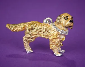 Golden Retriever and Bone Brooch