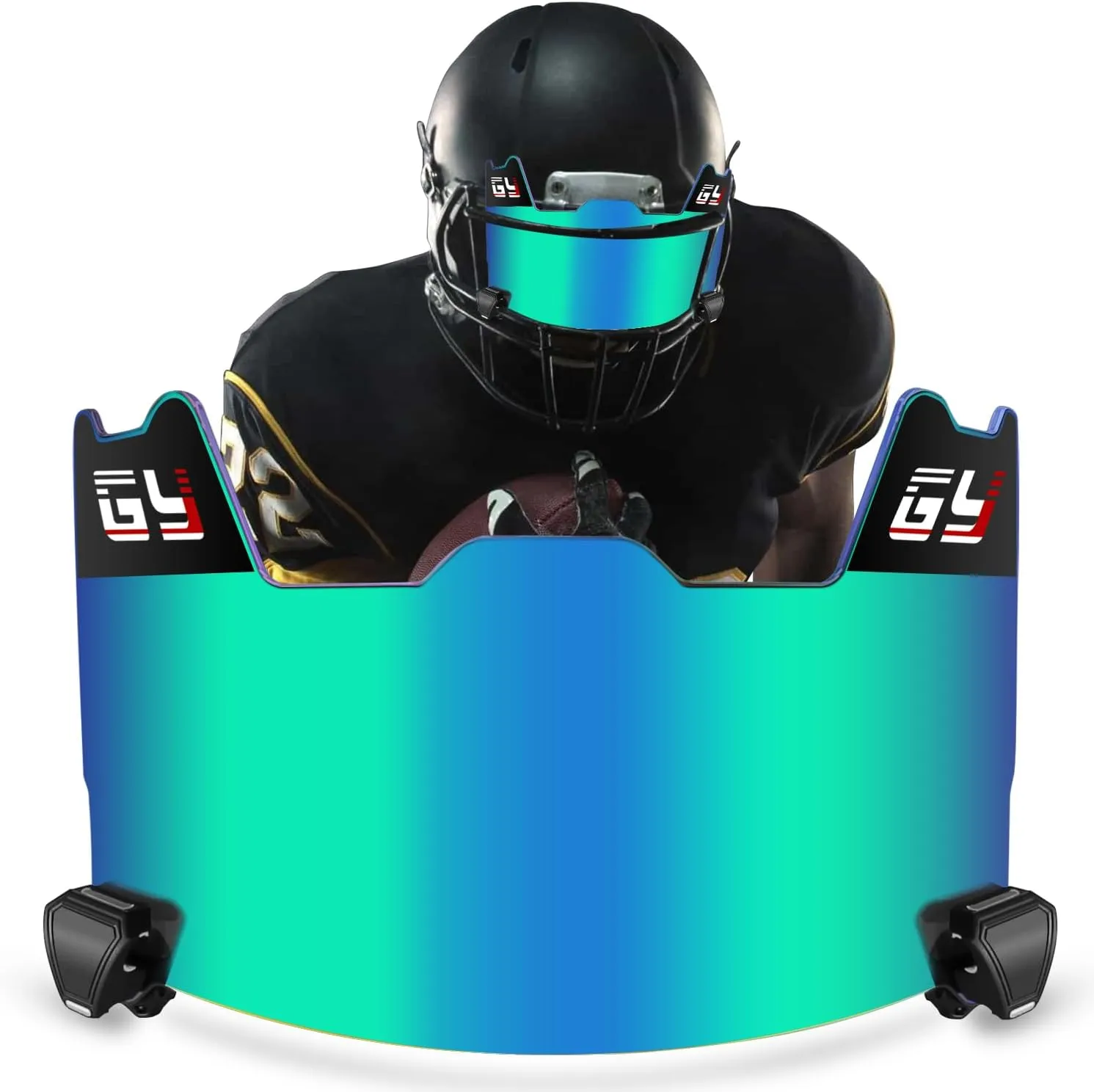 GY FV007 Tinted Football Visor - Football Helmet Visor for Adult and Youth Football Helmets