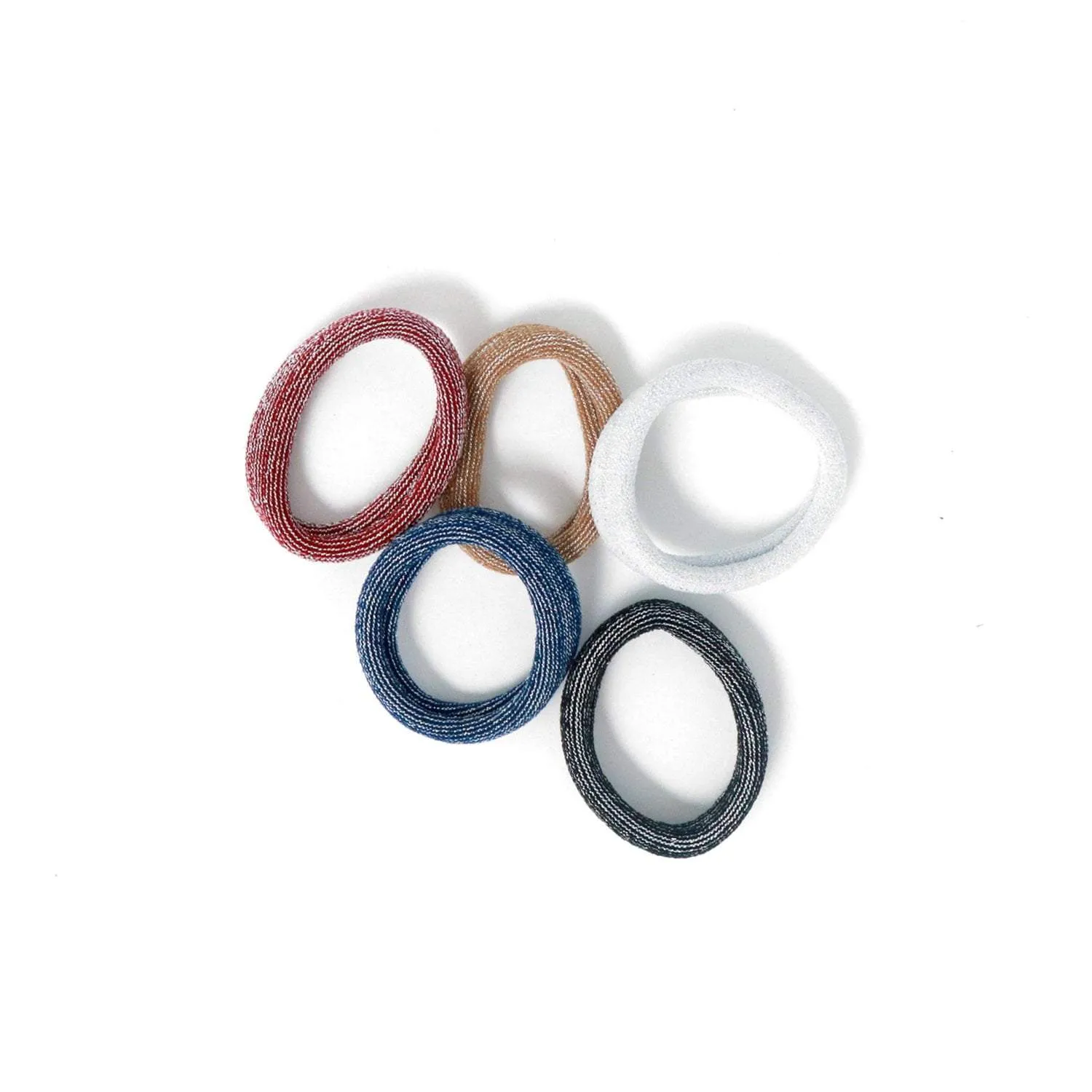 Hair Ties | Seamless Cotton | Metallic Glitter