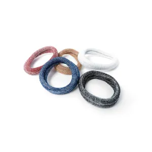 Hair Ties | Seamless Cotton | Metallic Glitter