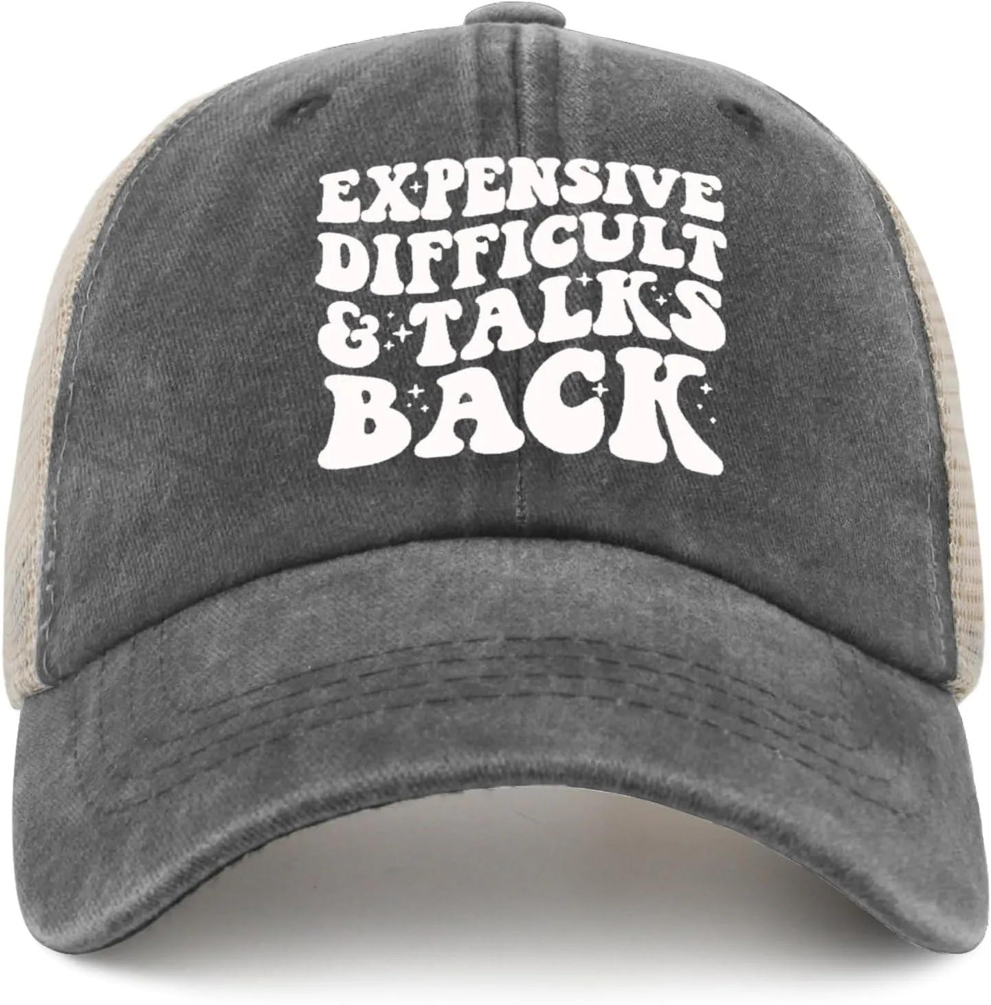 Hat for Womens Fashion Denim Hat Mens AllBlack Ball Cap Fashionable Unique Gifts for Nanny