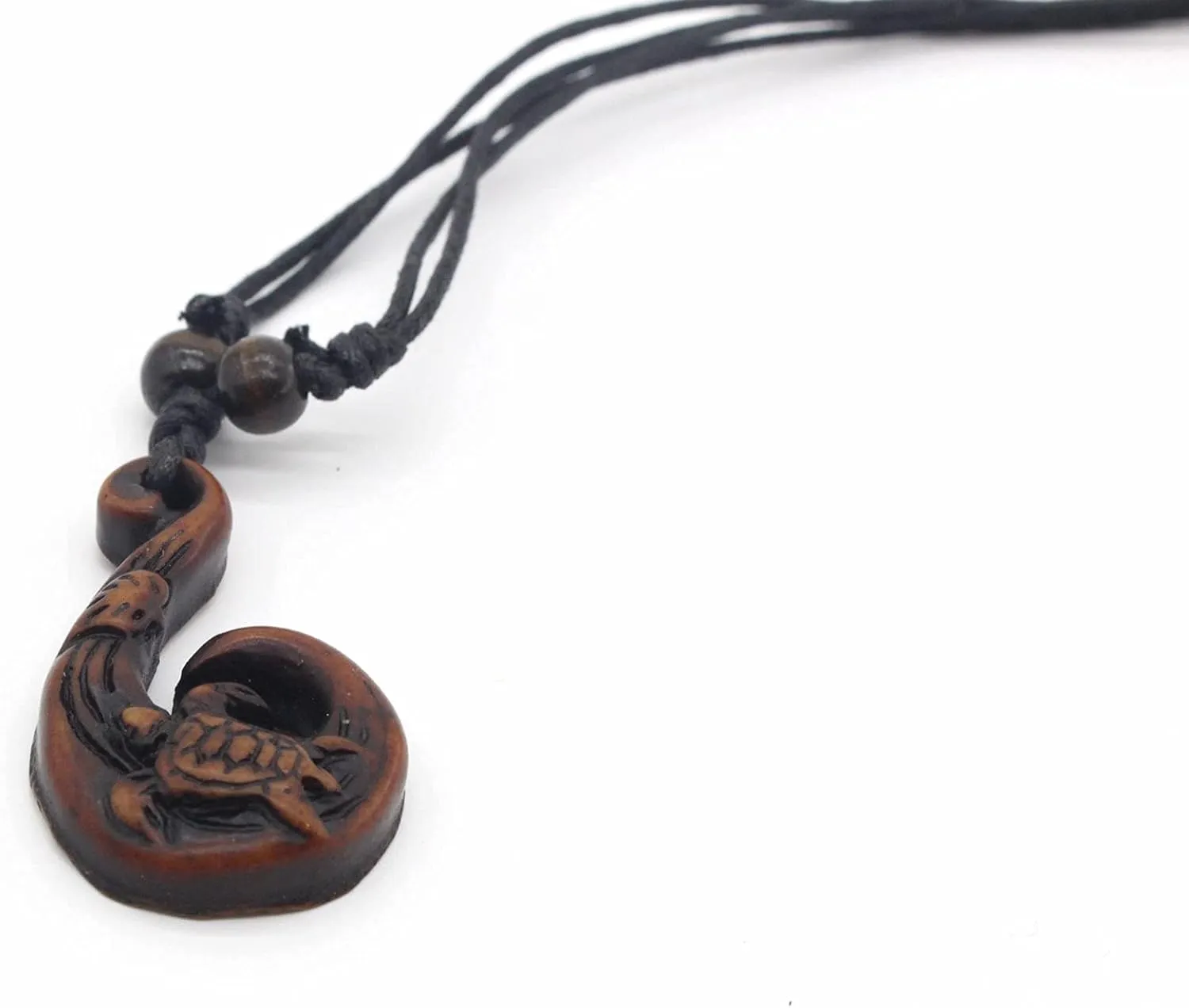 Hawaiian Maori Fish Hook Pendant Necklace,Maui Beach Sufer Tribal Necklace