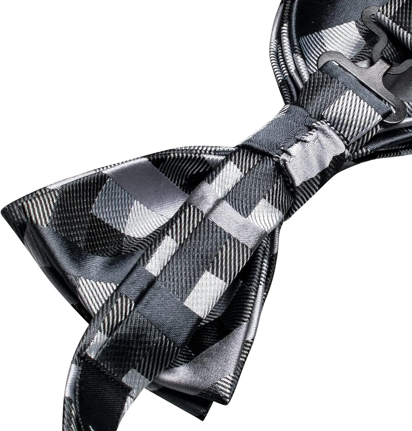 Hi-Tie Bow Ties for Men Pre-Tied Pocket Square with Cufflinks Mens Bowtie Sets for Wedding Formal Party