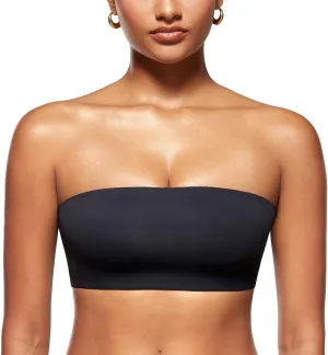 INLYRIC Women's Inbarely Strapless Bandeau Bra Bralette Tube Top Seamless Comfortable Stretchy Non Padded Bras Tops