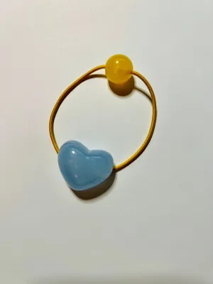 Jelly Color Heart Hair Ties
