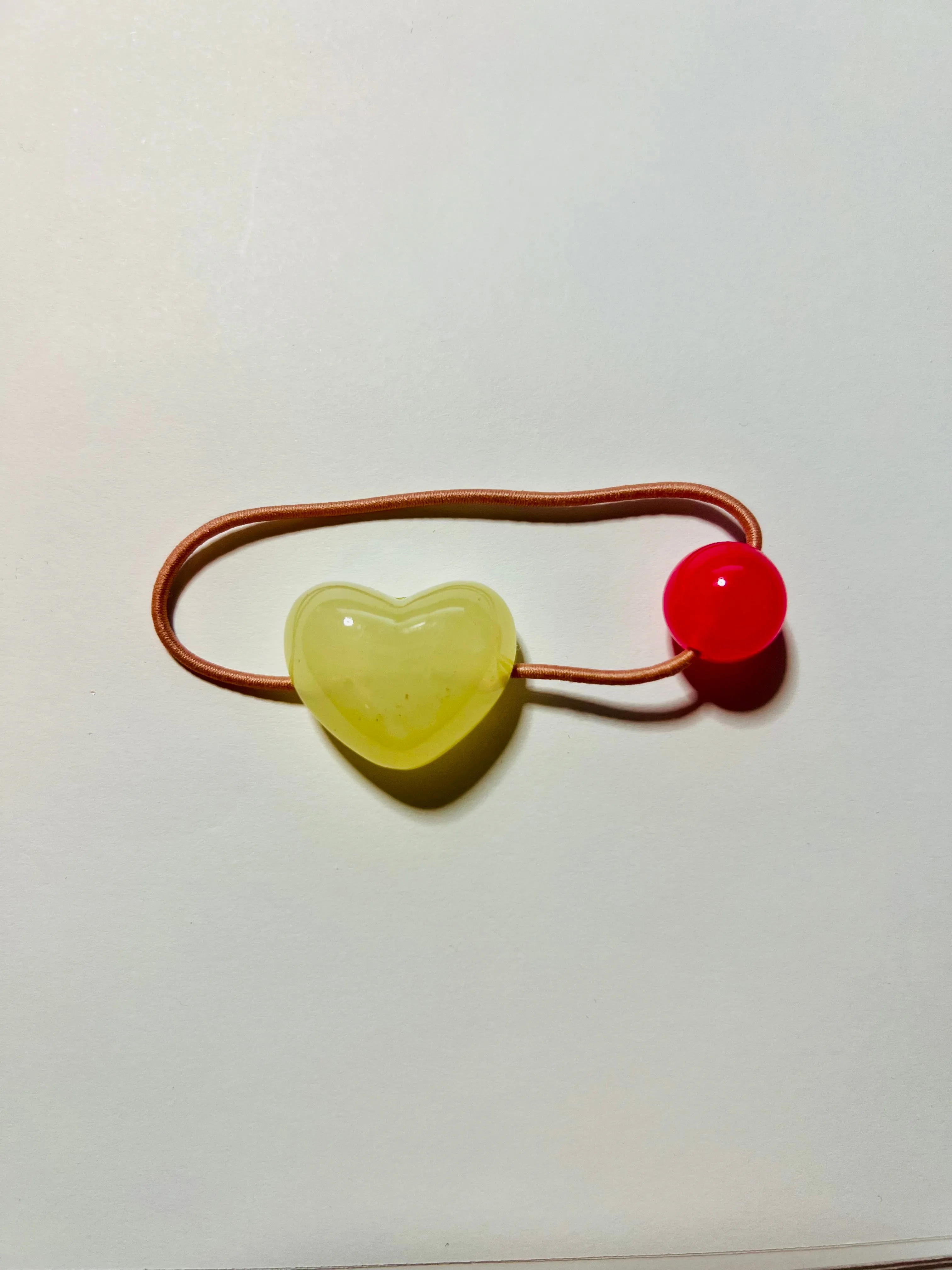 Jelly Color Heart Hair Ties