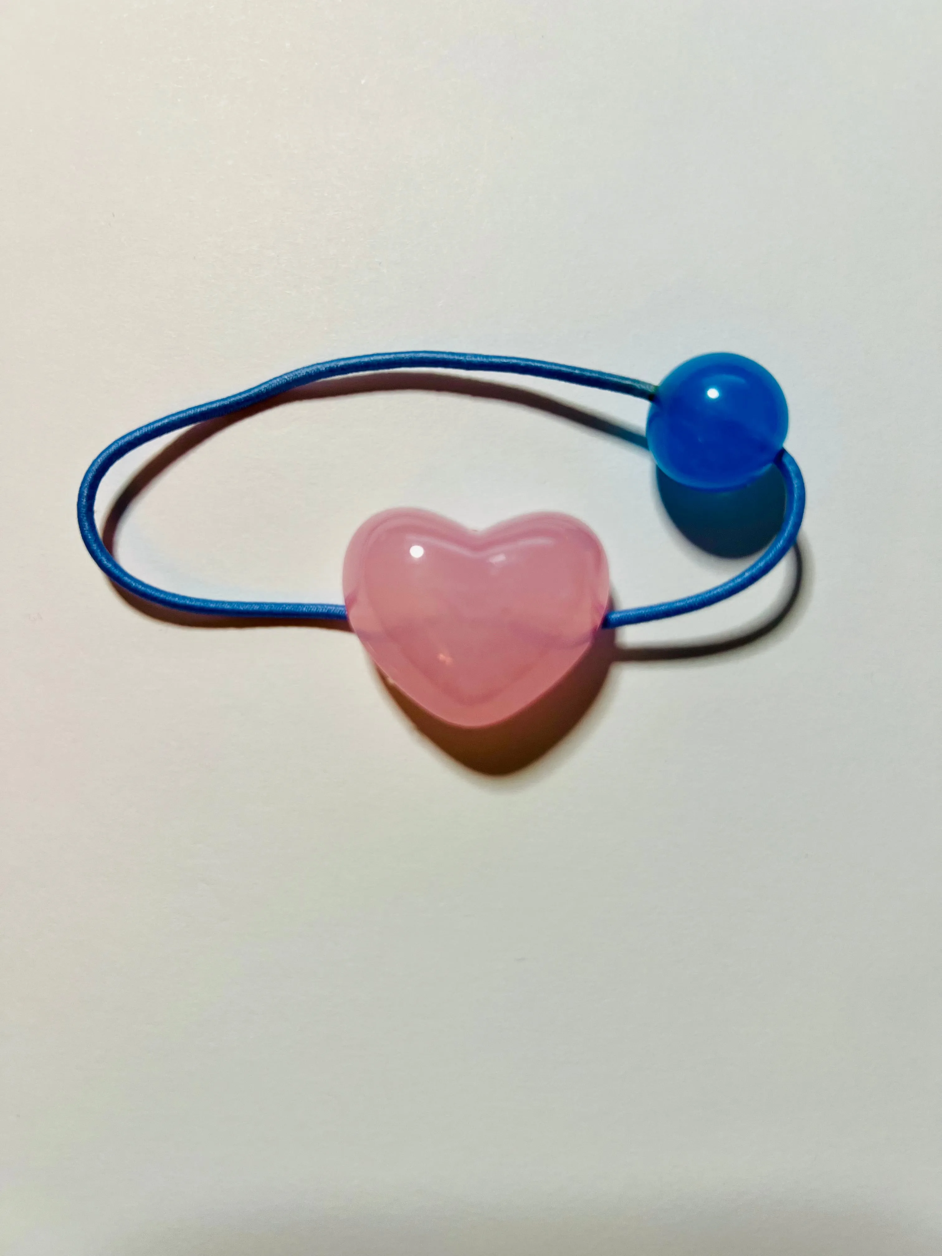 Jelly Color Heart Hair Ties