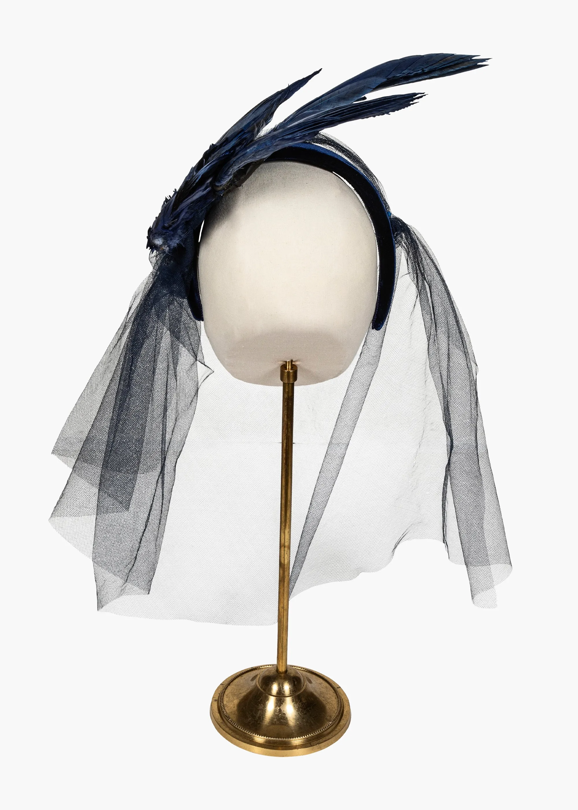 Jennifer Behr x New York Vintage Josephine Headpiece -- Sapphire