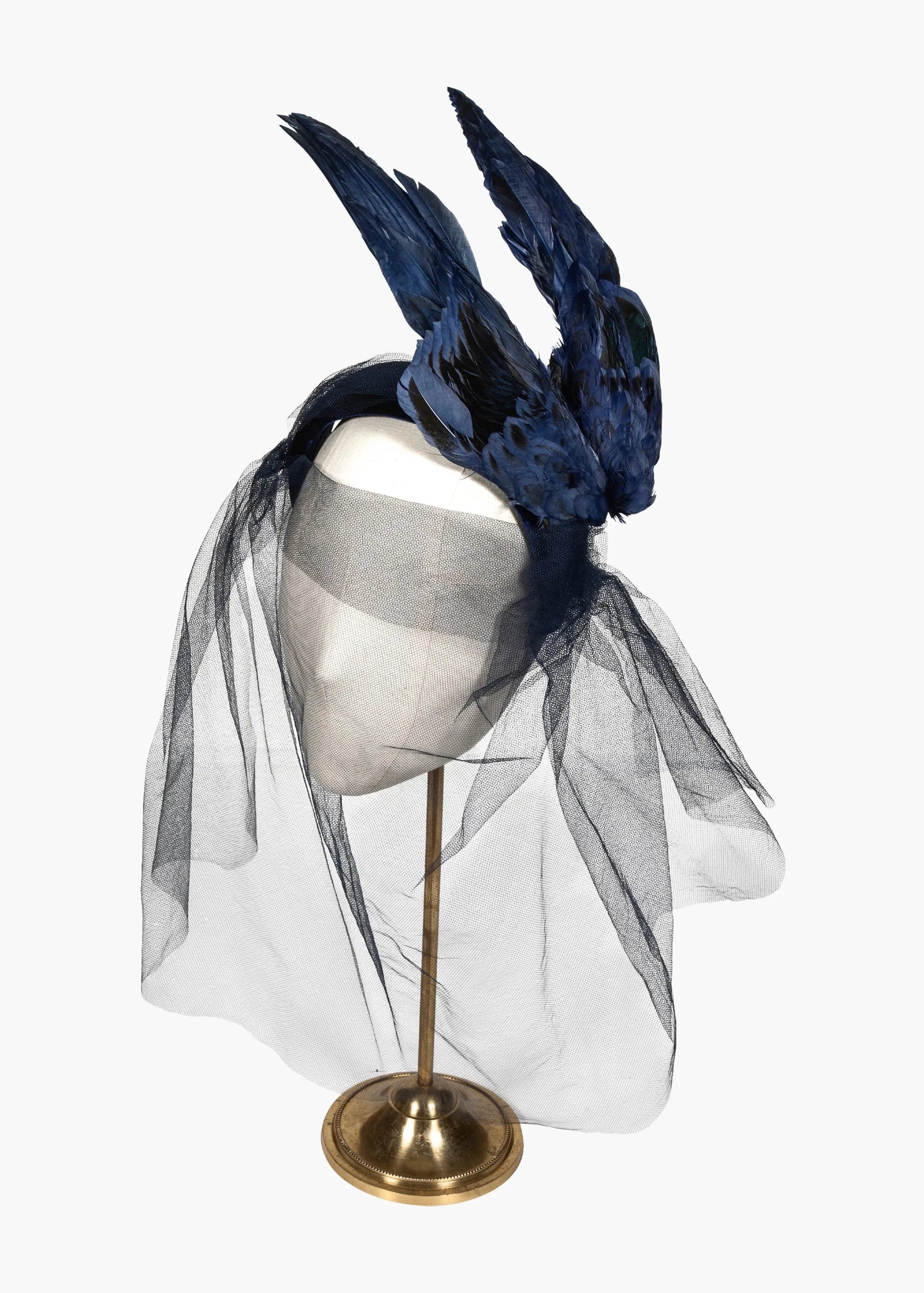 Jennifer Behr x New York Vintage Josephine Headpiece -- Sapphire