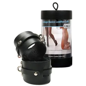 Kinklab Leather Ankle Cuffs - Black