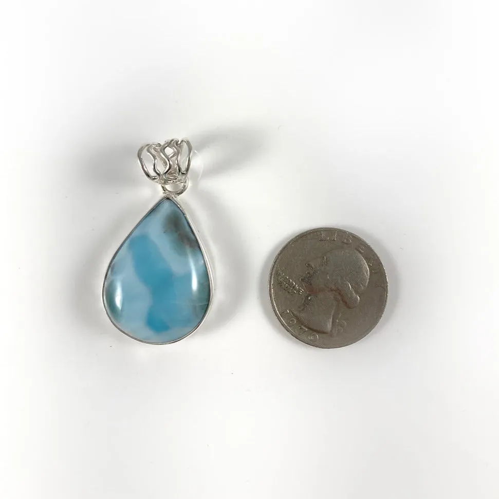 Larimar & Sterling Silver Pendant