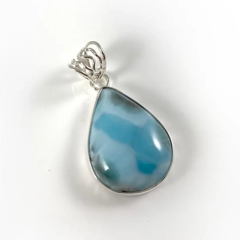Larimar & Sterling Silver Pendant