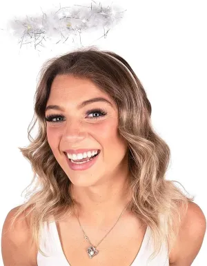 Light-Up Angel Halo Headband; White LED Angel Halo