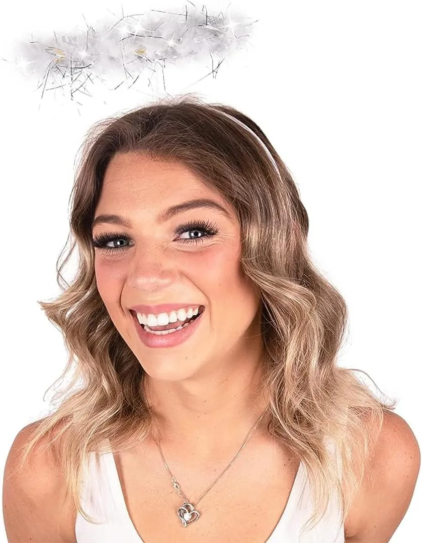 Light-Up Angel Halo Headband; White LED Angel Halo