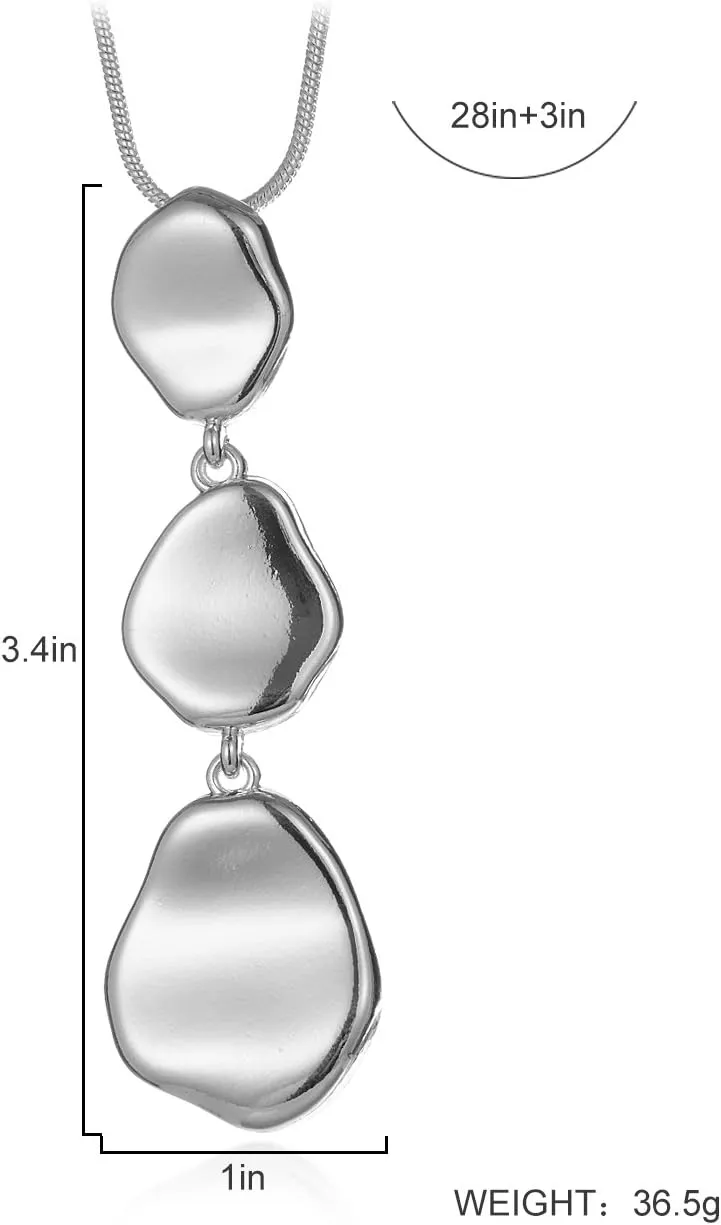 Long Pendant Necklaces For Women Multi-Layer Pendant Y Necklace Set Statement Pendant Chic Jewelry