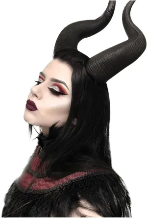 L'VOW Demon Horns Cosplay Devil Horns Headband Witch Horn Headpiece Halloween Costume Headdress