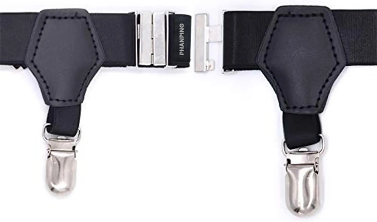 Mens Sock Garters Belt Adjustable 2-pack Sturdy Clip Suspenders