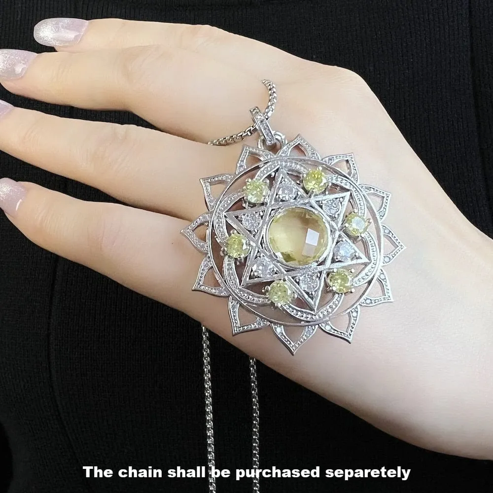 Micro Pave 925 Sterling Silver Star of David Pendant